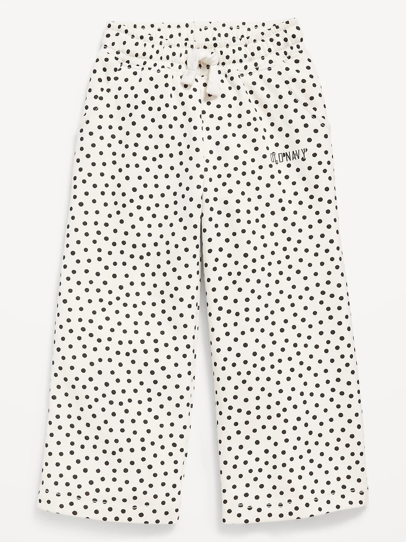 Printed Logo-Graphic Wide-Leg Sweatpants for Toddler Girls