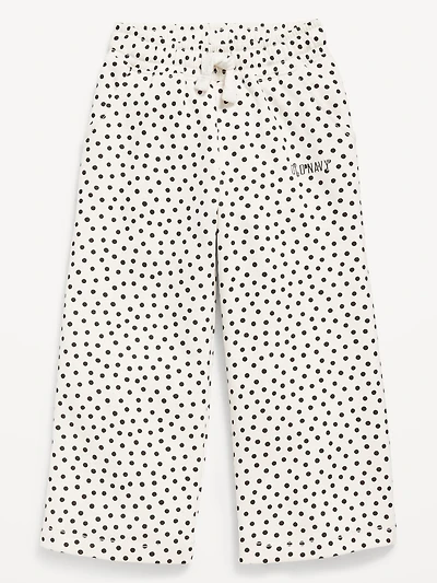 Printed Logo-Graphic Wide-Leg Sweatpants for Toddler Girls