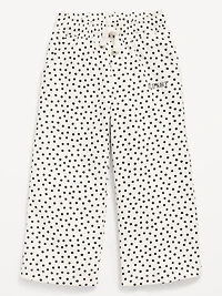 Printed Logo-Graphic Wide-Leg Sweatpants for Toddler Girls