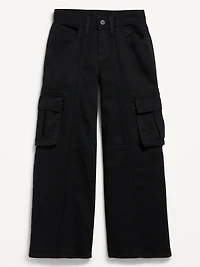 Super Baggy Wide-Leg Cargo Twill Pants for Girls