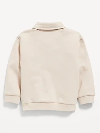 Oversized Logo-Graphic Collared Sweatshirt for Toddler Boys