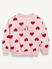 Printed Long-Sleeve Logo-Graphic Sweatshirt for Toddler Girls