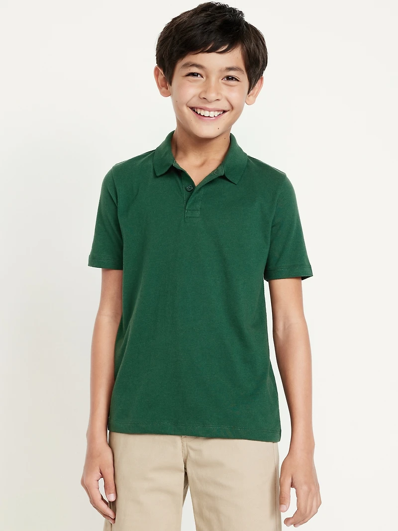 School Uniform Jersey Polo Shirt for Boys