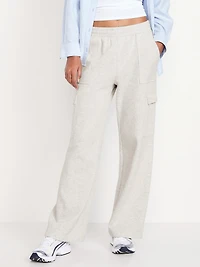 High-Waisted SoComfy Cargo Wide-Leg Sweatpants