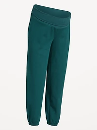 Maternity Rollover-Waist Jogger Sweatpants