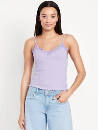 Lace-Trim Cami Tank Top