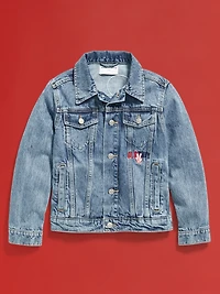 Old Navy x Disney© Mickey Mouse Gender-Neutral Logo-Graphic Jean Trucker Jacket for Kids