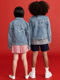 Old Navy x Disney© Mickey Mouse Gender-Neutral Logo-Graphic Jean Trucker Jacket for Kids