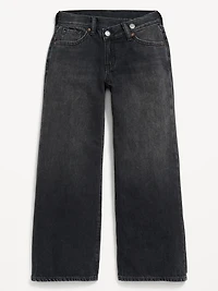 Super Baggy Wide-Leg Crossover Jeans for Girls
