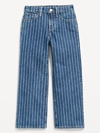 Printed High-Waisted Baggy Wide-Leg Jeans for Girls