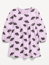 Printed Long-Sleeve Dress for Toddler Girls