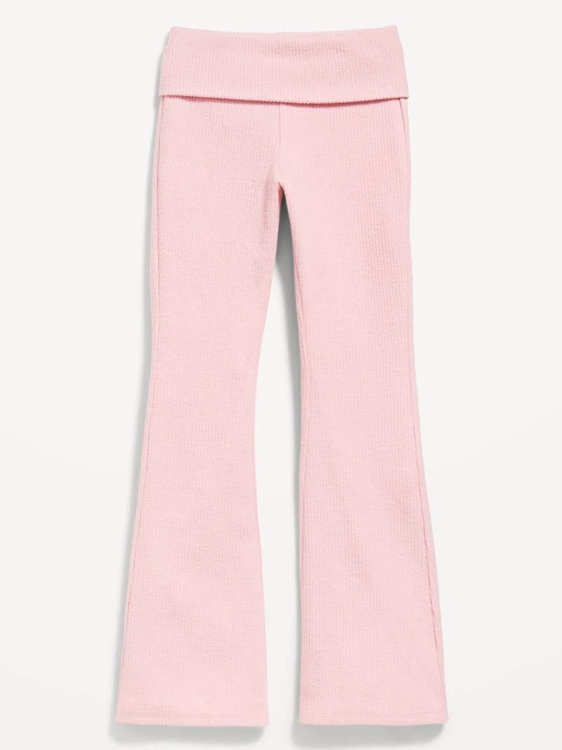 CozePlush Foldover Flare Leggings for Girls