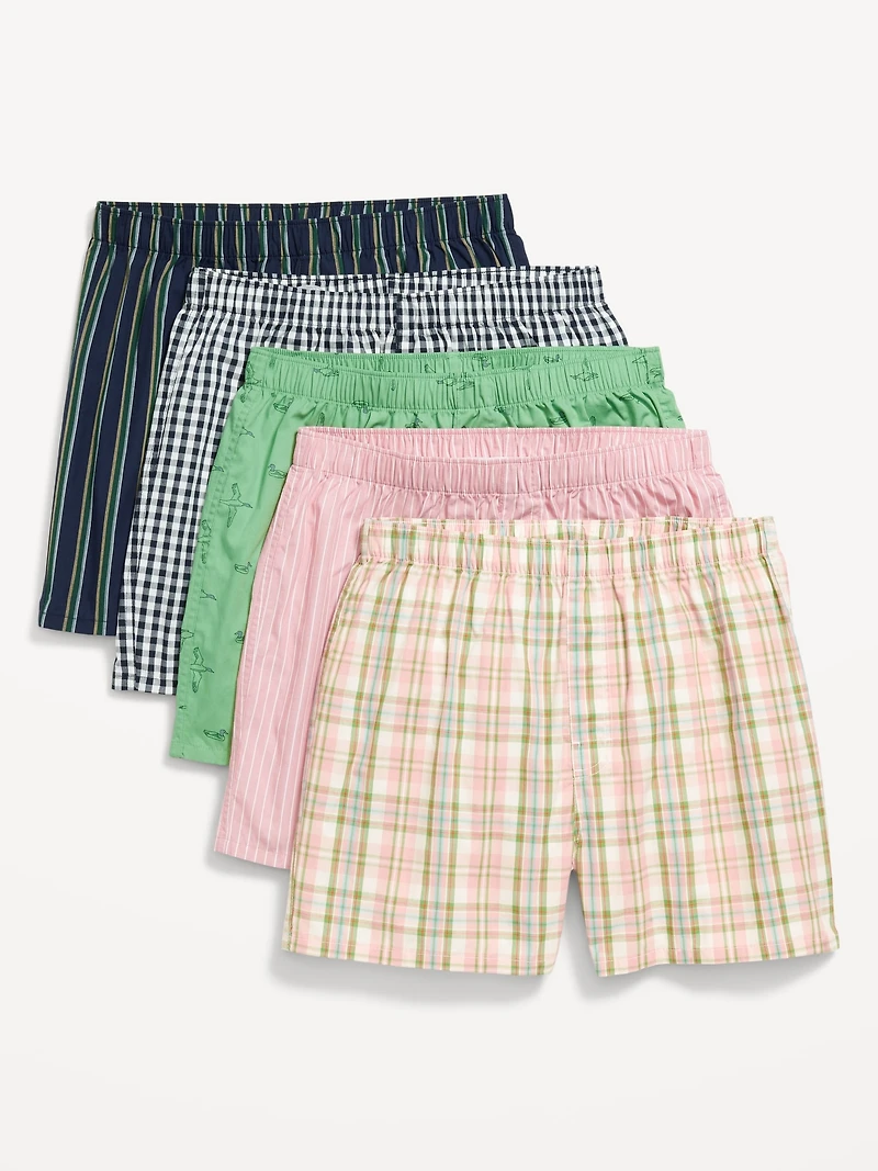 5-Pack Soft-Washed Boxer Shorts - 3.75-inch inseam