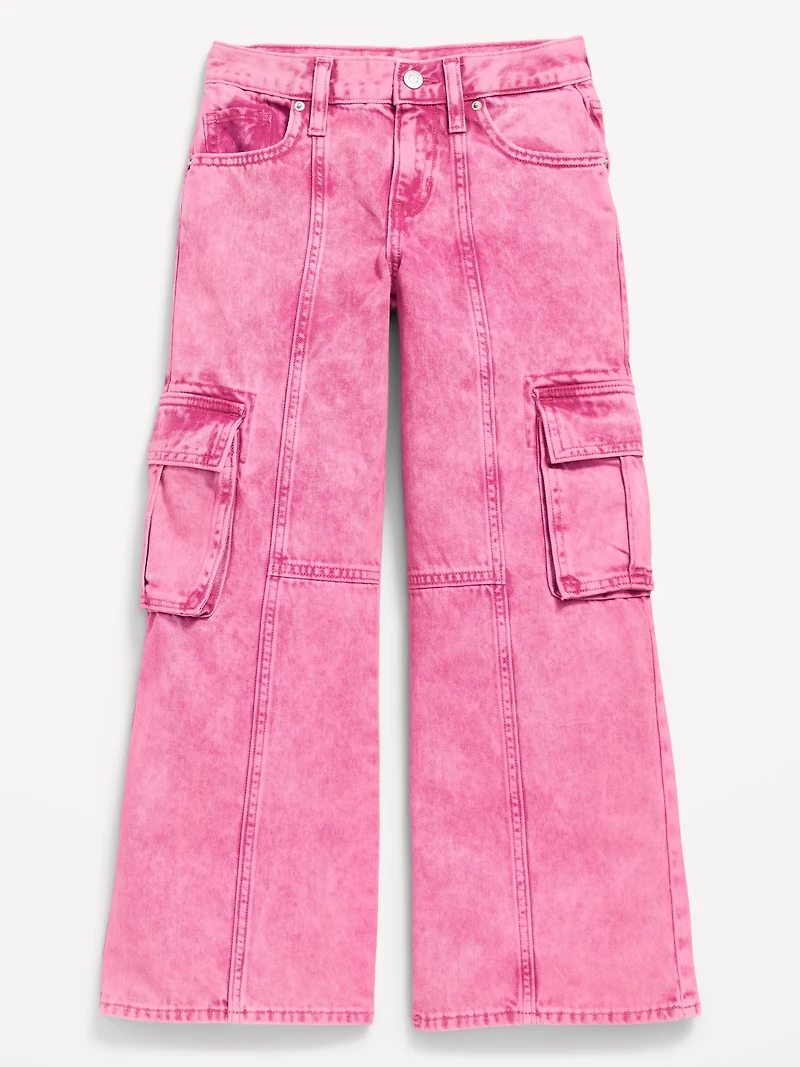 Super Baggy Wide-Leg Cargo Jeans for Girls