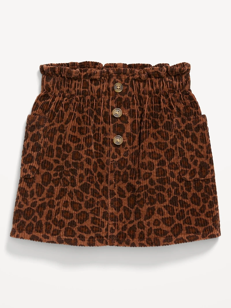 Printed Corduroy Pocket Skirt for Toddler Girls