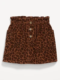 Printed Corduroy Pocket Skirt for Toddler Girls