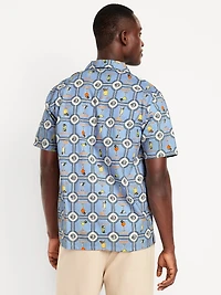 Short-Sleeve Printed Camp Shirt