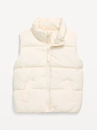 Water-Resistant Quilted Puffer Vest for Girls
