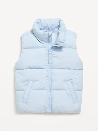 Water-Resistant Quilted Puffer Vest for Girls