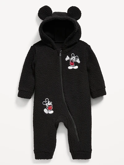 Disney© Mickey Mouse Sherpa Hooded One-Piece for Baby