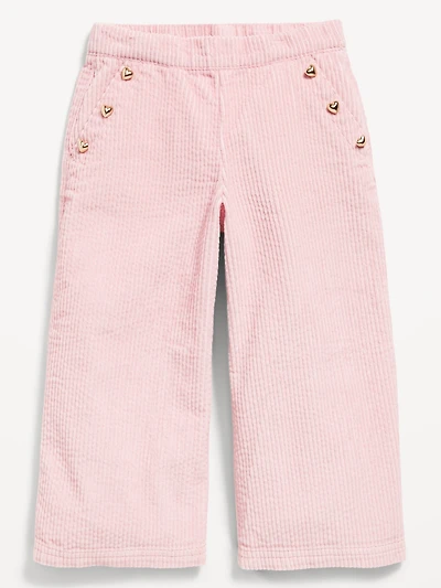 Pull-On Wide-Leg Corduroy Pants for Toddler Girls