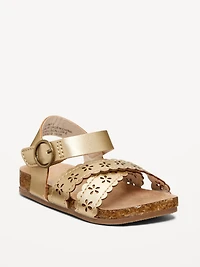 Perforated Faux-Leather Sandals for Baby
