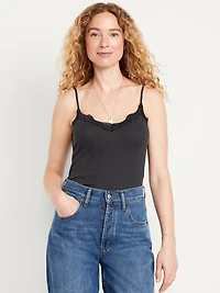 Lace-Trim Cami Tank Top
