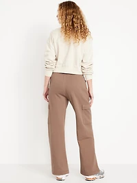 High-Waisted SoComfy Cargo Wide-Leg Sweatpants