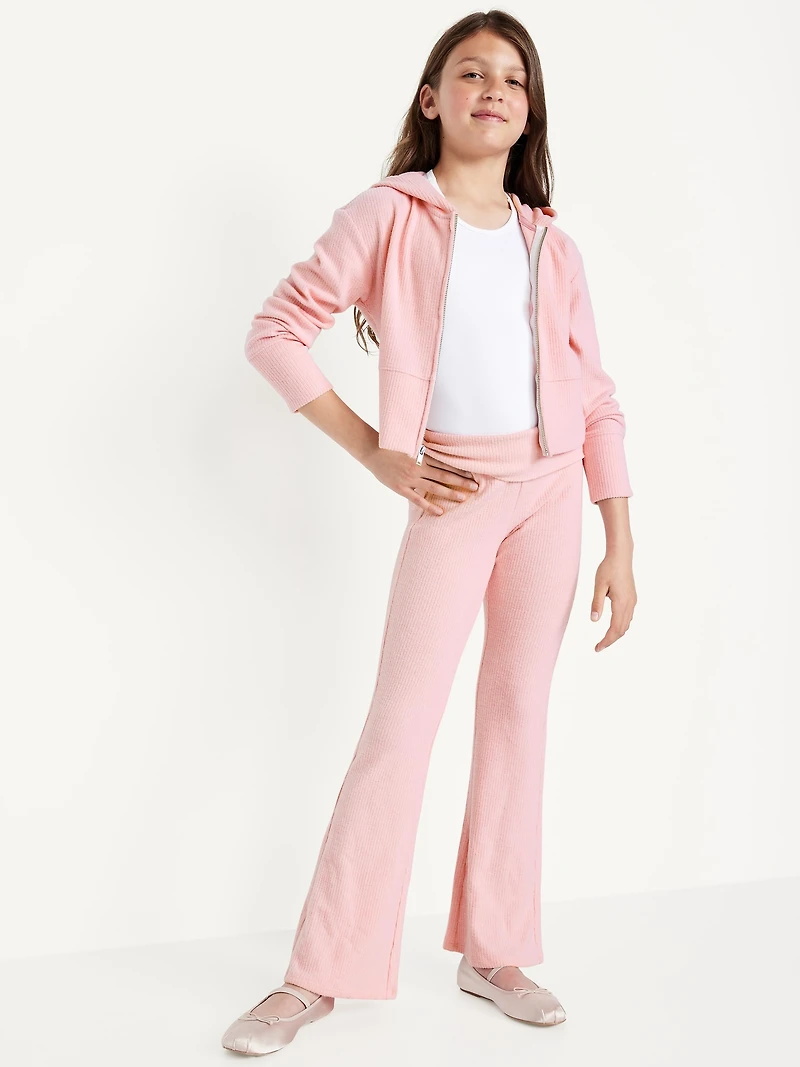 CozePlush Foldover Flare Leggings for Girls