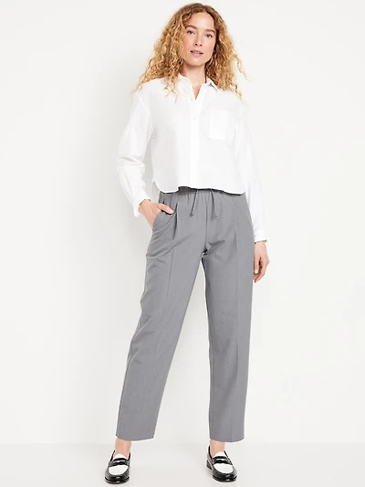 High-Waisted Billie Straight Ankle Trouser