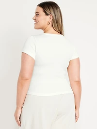 Exhale Seamless Cropped Rib T-Shirt