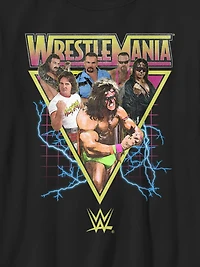 WWE Retro Wrestlers Triangle Gender-Neutral Graphic T-Shirt for Kids