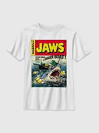 Jaws Pulp Attack Comic Gender-Neutral Graphic T-Shirt for Kids