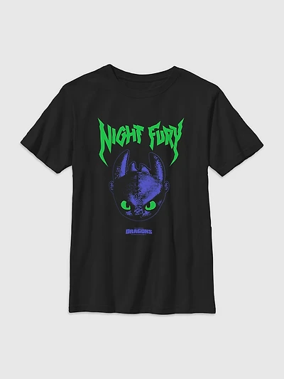 How to Train Your Dragon Night Fury Face Gender-Neutral Graphic T-Shirt for Kids