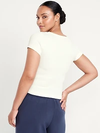 Exhale Seamless Cropped Rib T-Shirt