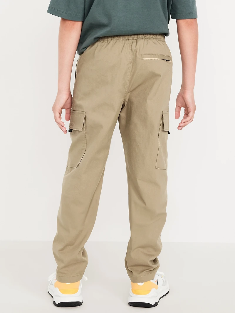Loose Pull-On Cargo Tech Taper Pants for Boys