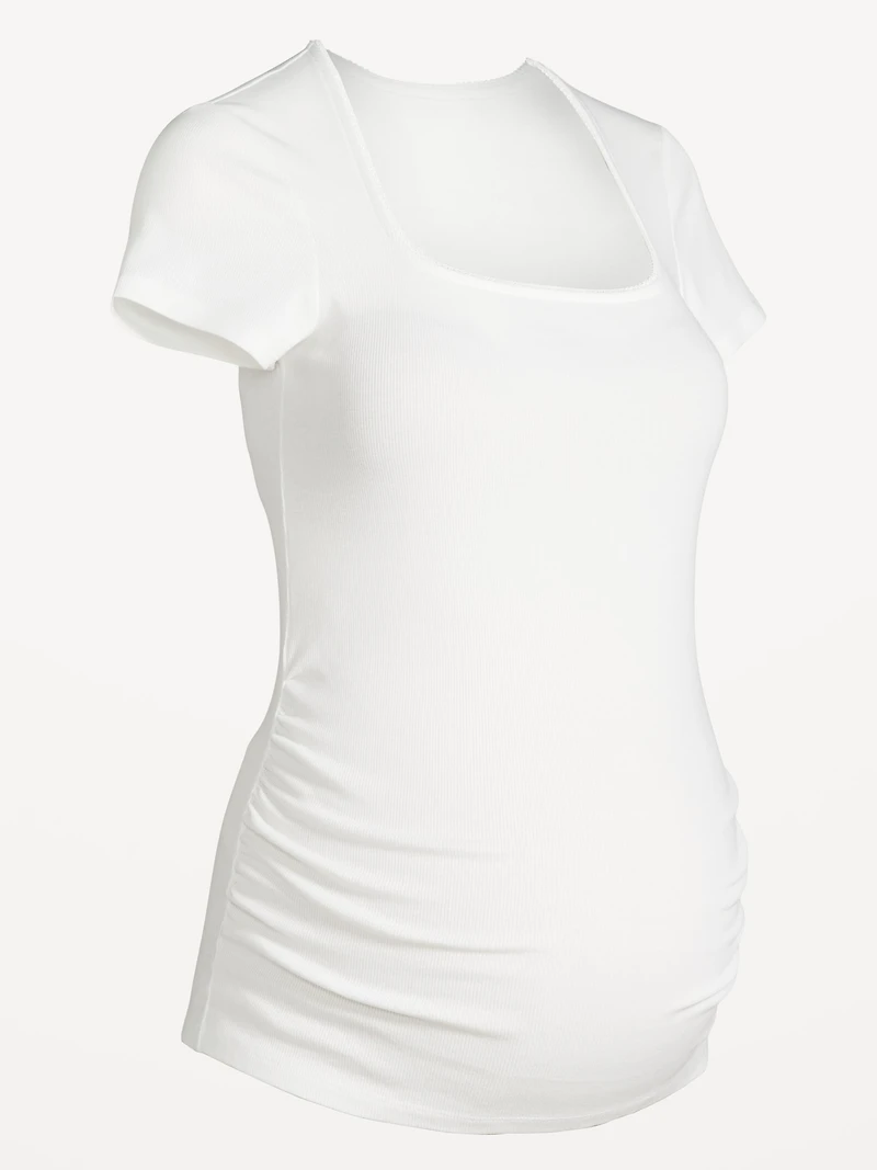 Maternity Trapeze-Neck T-Shirt