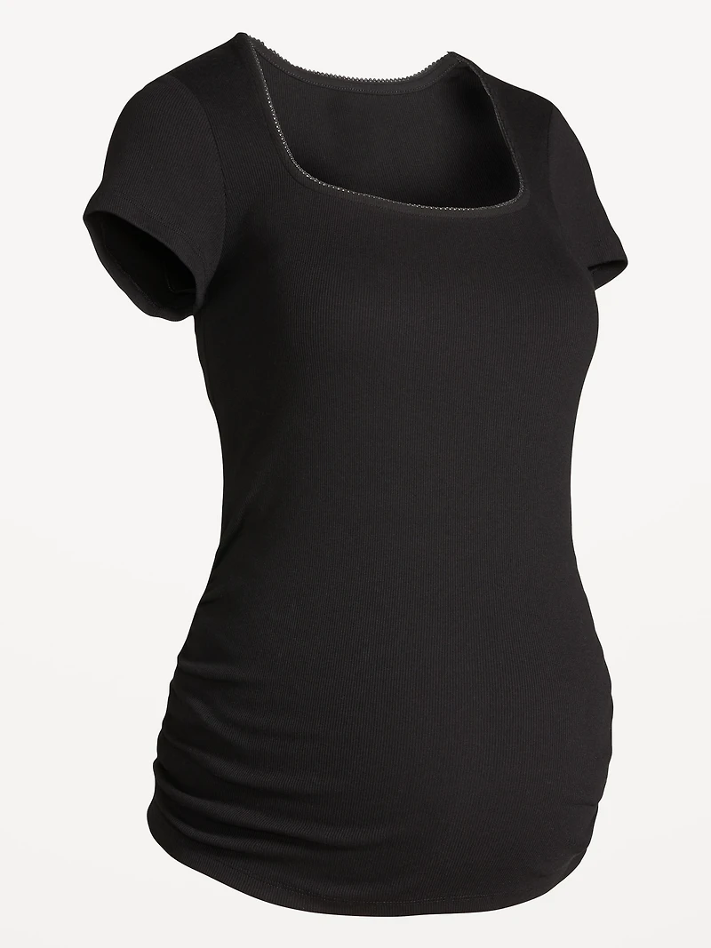 Maternity Trapeze-Neck T-Shirt