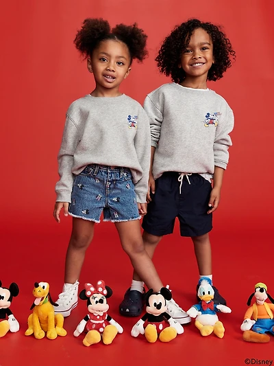 Old Navy x Disney© Mickey Mouse Unisex Oversized Flag Graphic Sweatshirt for Toddler