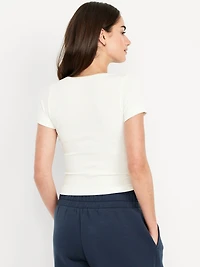 Exhale Seamless Cropped Rib T-Shirt