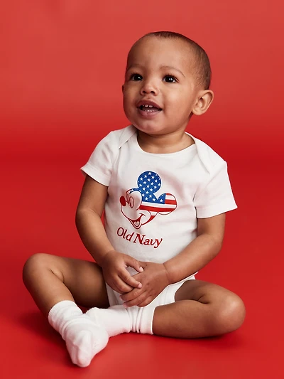 Old Navy x Disney© Mickey Mouse Flag Logo-Graphic Bodysuit for Baby