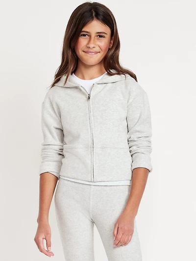 CozePlush 2-Way-Zip Hoodie for Girls