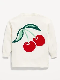 SoSoft Open-Front Graphic Tunic Sweater for Toddler Girls