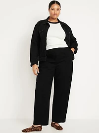 High-Waisted Barrel Ankle Pants
