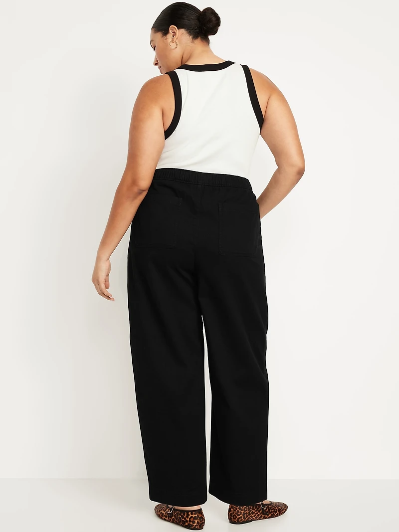 High-Waisted Barrel Ankle Pants