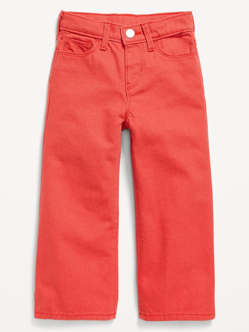 High-Waisted Baggy Wide-Leg Jeans for Toddler Girls