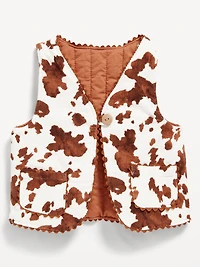 Printed Corduroy Vest for Baby