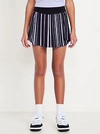 High-Waisted Pleated Performance Skort for Girls