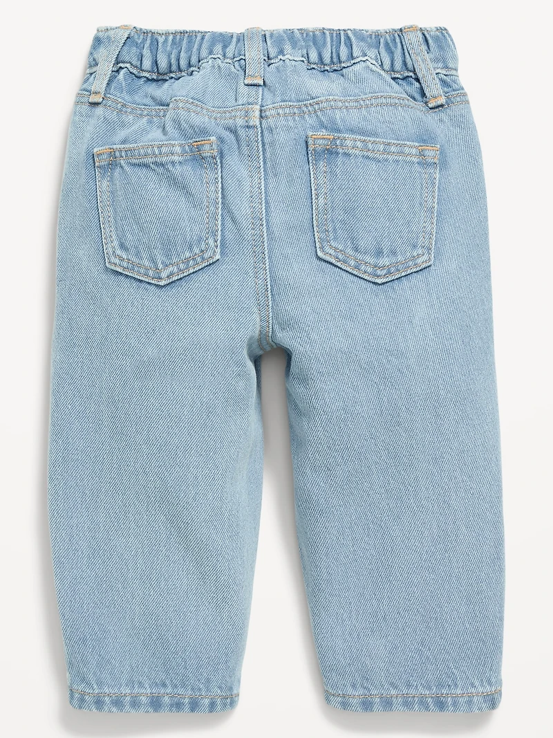 Drawstring Barrel-Leg Jeans for Baby