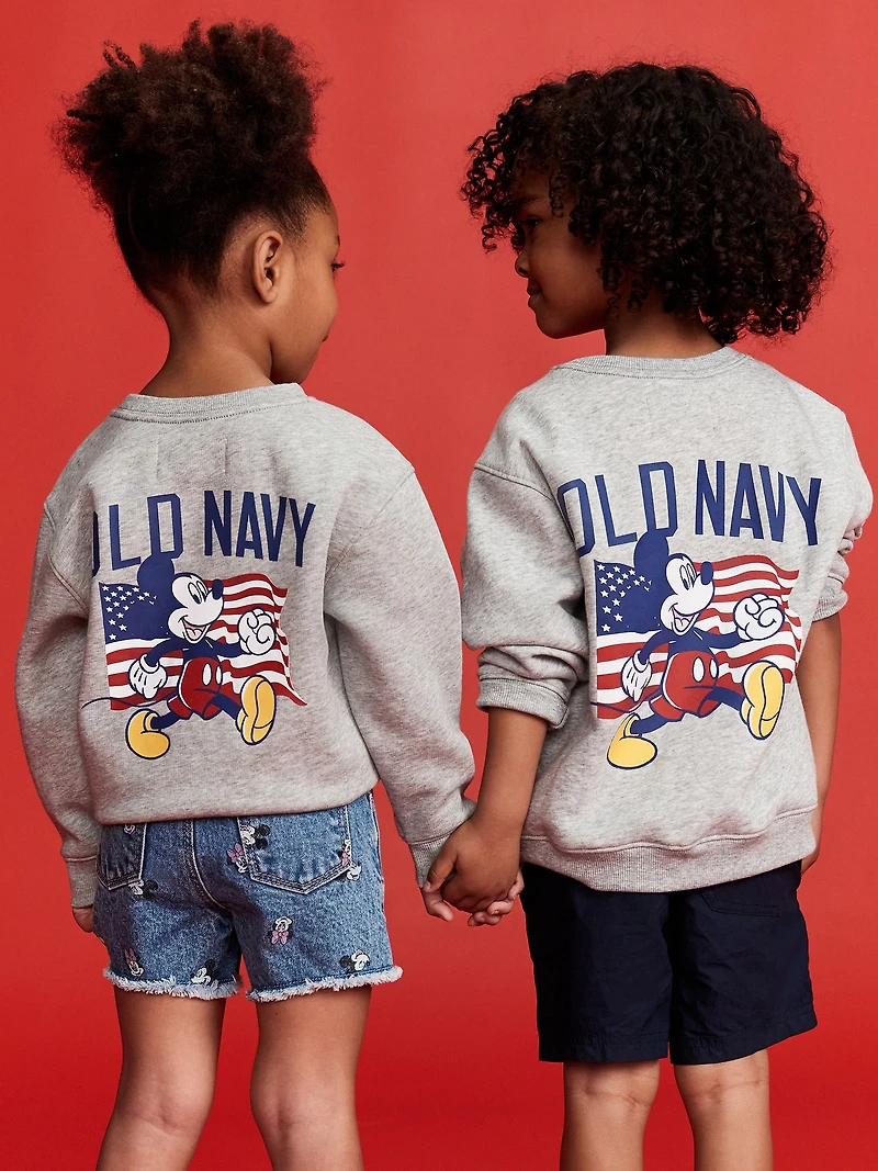 Old Navy x Disney© Mickey Mouse Unisex Oversized Flag Graphic Sweatshirt for Toddler